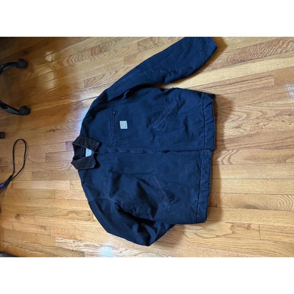 Carhartt OG Detroit Quilted Jacket Winter | Black Aged Canvas XL